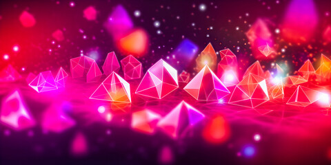Wall Mural - diamonds with bright lights tranquil soft focus background for presentation and wallpaper, vibrant c