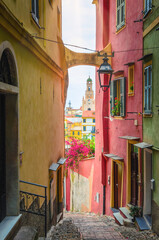 Wall Mural - Traditional cozy street in city San Remo, Italy