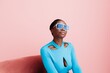 © Sergey Filimonov/Stocksy - Woman studio portrait in sunglasses