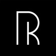 Letter RK or PK creative minimal monogram logo design