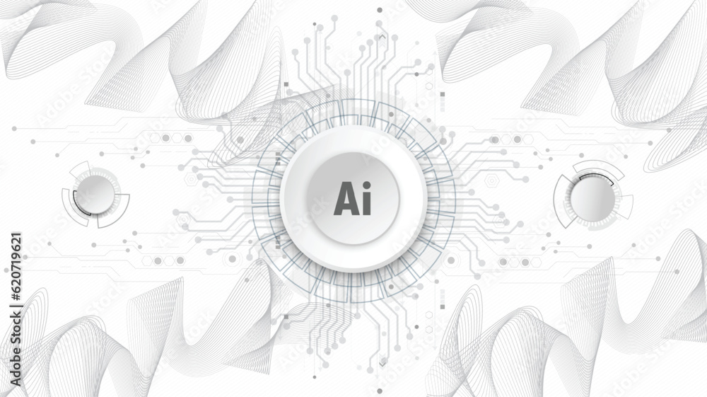 Chatbot OpenAi and line technology network background. Smart AI or Artificial Intelligence vector illustration using Chatbot.Digital technology and Abstract background concept.