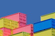 © Sky-Blue Creative/Stocksy - Illustration of Stacked cargo containers
