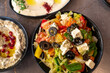 © Gemma can fly/Stocksy - Oriental Salad,  food: salad, Hummus and Mutabal