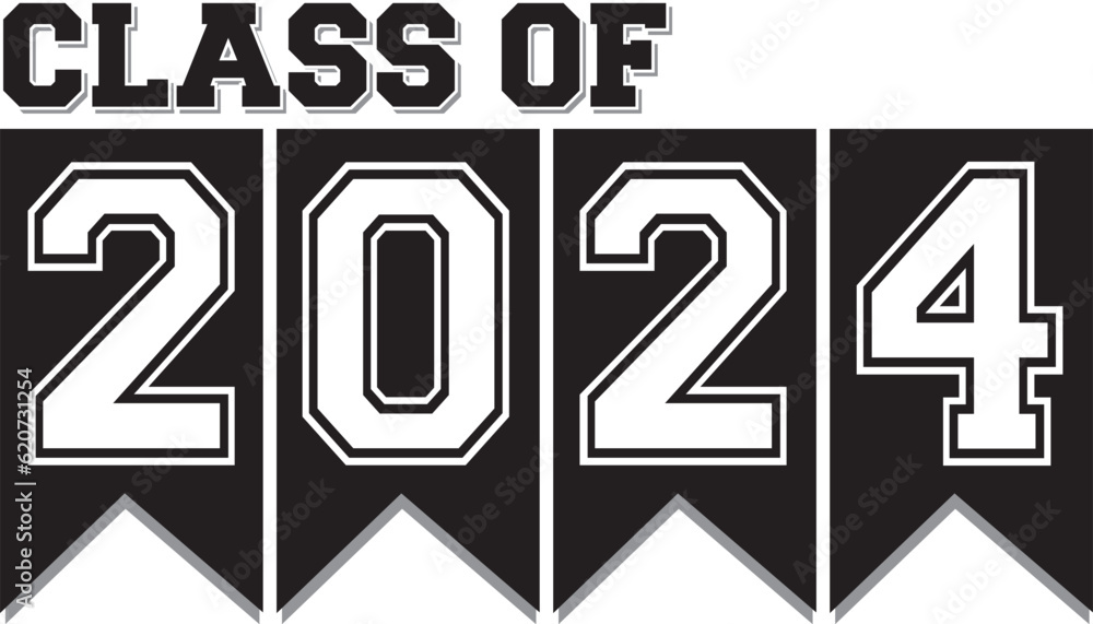 class of 2024 Ribbon Banner Stock Vector | Adobe Stock