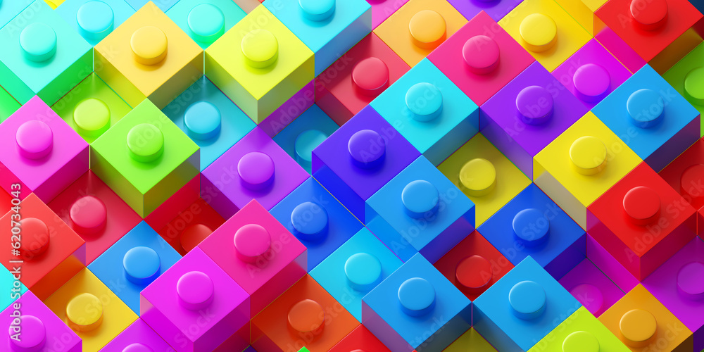 Colored Block toy pieces