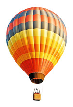 Hot Air Balloon Isolated On Transparent Background - Generative AI
