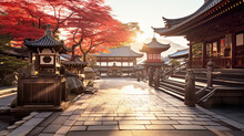 Immerse In The Rich Heritage Of Kyoto Temples. Generative Ai