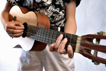 person playing guitar