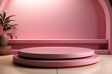 Pedestals Podium for product presentation geometrical shapes