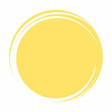 Yellow Circle For Design Ornament