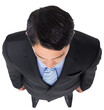 © vectorfusionart - Digital png photo of view from above asian businessman looking ahead on transparent background