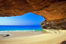As Sea Cave Formed By Surf Action On The Small Island Of San Salvador In The Out Islands Of The Bahamas