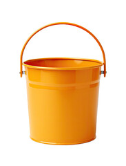 Wall Mural - Orange metallic bucket isolated on transparent background