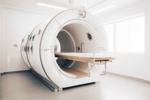 A Medical Hyperbaric Chamber With Single Pressure On A White Background. Generative AI