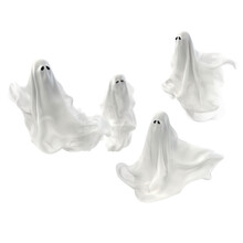 White Ghost Halloween, Halloween Object  Isolated Png.