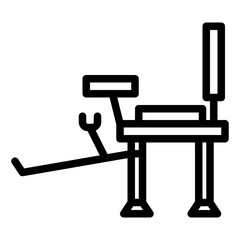 Poster - Chair line icon