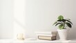 © RocknRoller Studios - Contemporary Poster Mockup. Modern Interior Design Background. Generative AI.