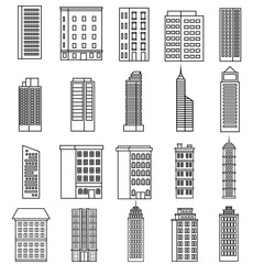 Skyscraper icon vector. Building illustration sign. high-rise building symbol. architecture logo.