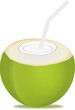 Coconut fruit water drinks, icon, element, png