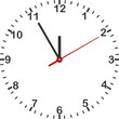 Creative analog classic time clock, png, element, icon