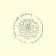 © Echo - Hand drawn dahlia flower logo illustration design for your business