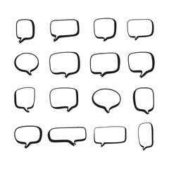 Speech bubble icon set. Talk, chat, conversation, dialog symbols. Communication icon symbol collection