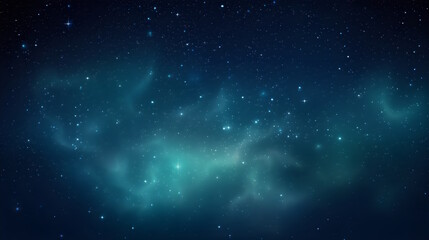 Starry Night Sky Vector Smooth Overlapping Gradients of Black, Deep Blue, Teal, and Sky Blue with Varying Sizes and Brightness of Vector Stars, Creating an Enchanting Cosmos View. Generative AI