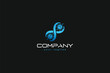 Creative logo design depicting a dna shaped like a virus- Logo Design Template	

