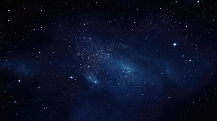 Starry night background in the darkness of space, seen from space, intricate details, indefineable field of stars, night sky. Generative AI
