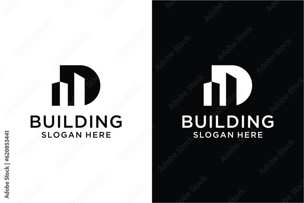Letter d building logo design template Stock Vector | Adobe Stock