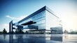 © Serhii - Corporate Modern Building Exterior - Iconic Symbol of Business Success with Glasses Architecture.