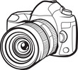 digital photo camera vector design line