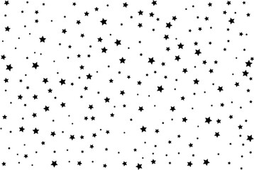 starry background. vector seamless pattern with stars. monochrome horizontal texture. swatch with sp