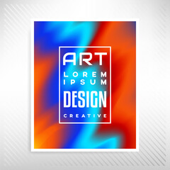 Wall Mural - trendy colorful poster with liquid ink texture. vector bright gr