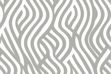 White And Grey Wallpaper With Swirled Lines, Bold Lines Geometric Shapes Seamless Vector Background