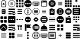 Fototapeta  - Massive Collection Of Menu Icons Bundle Flat Design Pictogram Option, Setting, Symbol, Icon Pictogram For Apps And Websites