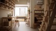 © VERTEX SPACE - home interior design small space storage under stair area organize concept,image ai generate