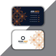 Creative and modern abstract business card and visiting card design for personal or company