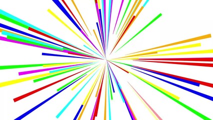 Wall Mural - Colorful light streaks motion graphics with plain white background
