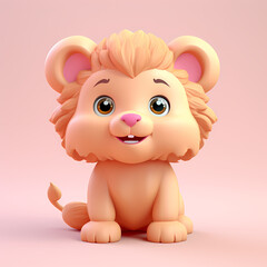 Wall Mural - lion cartoon illustration