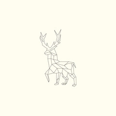  Deer geometri logo design