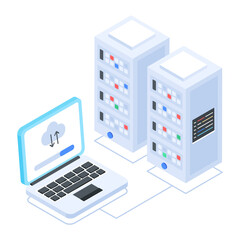 Wall Mural - set of database management isometric icons