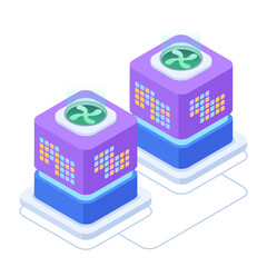 Wall Mural - set of database management isometric icons