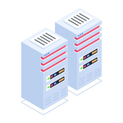 Wall Mural - set of database management isometric icons