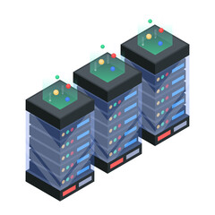 Wall Mural - set of database management isometric icons