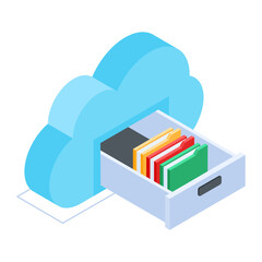 Poster - Set of Database Management Isometric Icons 

