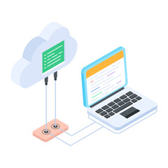 Wall Mural - set of database management isometric icons