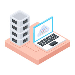 Wall Mural - set of database management isometric icons