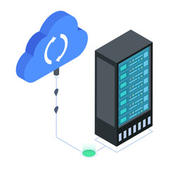 Wall Mural - set of database management isometric icons