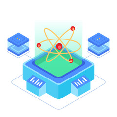 Wall Mural - set of database management isometric icons